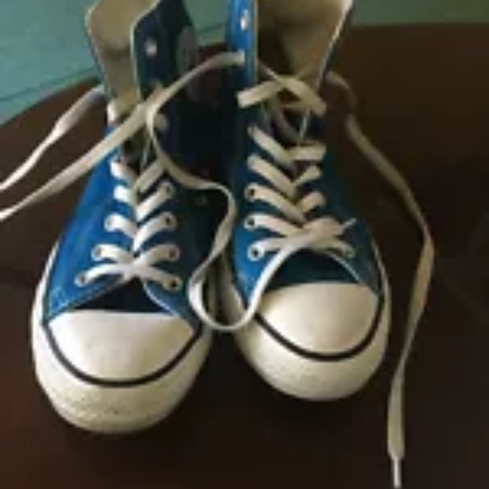 Blue Hightop Converse Sneakers